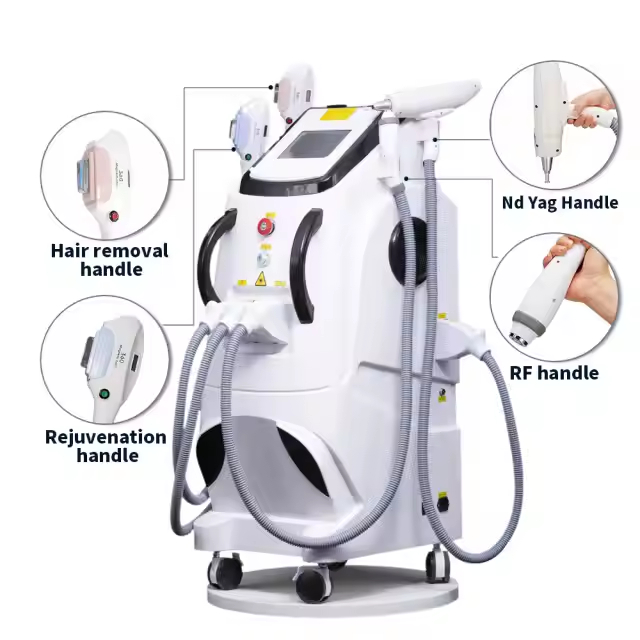 Multifunctional 4 In 1 Opt Ipl Magneto Optical 360 Laser Hair Removal Face Lifting Nd Yag Laser Tattoo Removal Machine