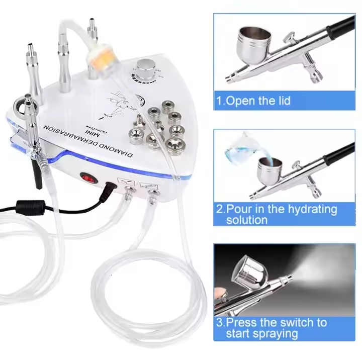 Portable Exfoliation Vacuum Suction Aqua Peel Microdermabrasion Machine Diamond Microdermabrasion Facial Machine