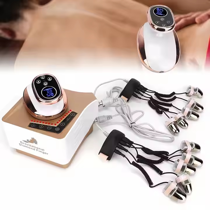 Vacuum Body Massage Therapy Microcurrent Golden Finger Rf Ems Diamond Golden Finger Face Lifting Sculpting Machine