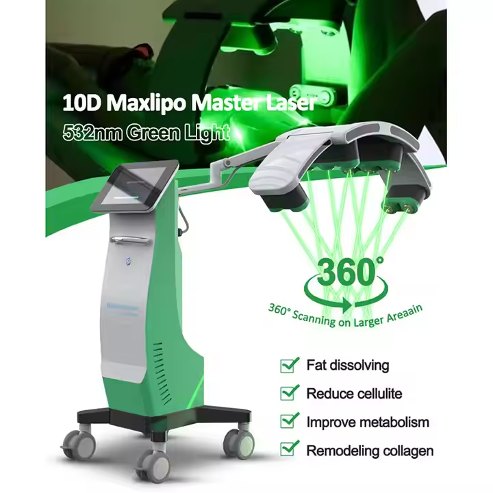 New Style Vertical Lose Weight 10DLaser Slimming Body Shaping Maxlipo Physio Pain Relief 10D Green Light Shaping Slim Machine