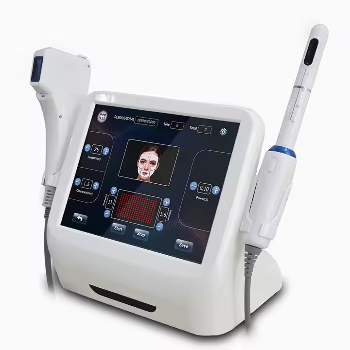 Hifu Line Device Ultrasound Hifu Facial Skin Rejuvenation Machine High Frequency Desktop Beauty Machine Face Lift Body Treatment