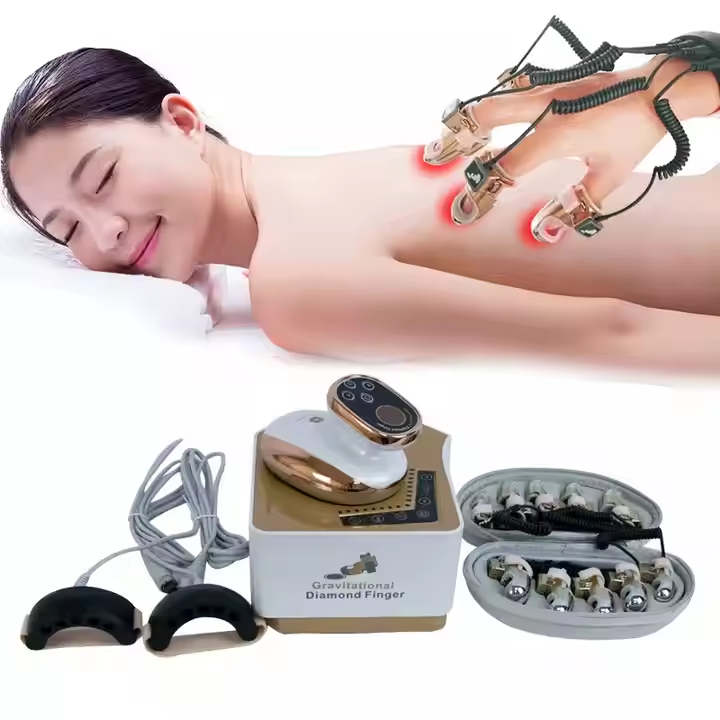 Vacuum Body Massage Therapy Microcurrent Golden Finger Rf Ems Diamond Golden Finger Face Lifting Sculpting Machine