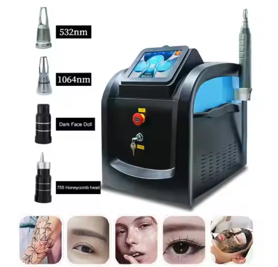 Picosecond Laser Y Tattoo Removal Machine Pico Skin Rejuvenation 755nm 532nm 1064nm Pigment Removal